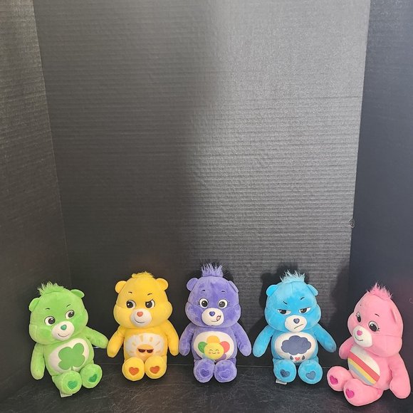 Care Bears Collectors 9 Inch Bean Plush Harmony Bear 5 Bear Set - Picture 1 of 8